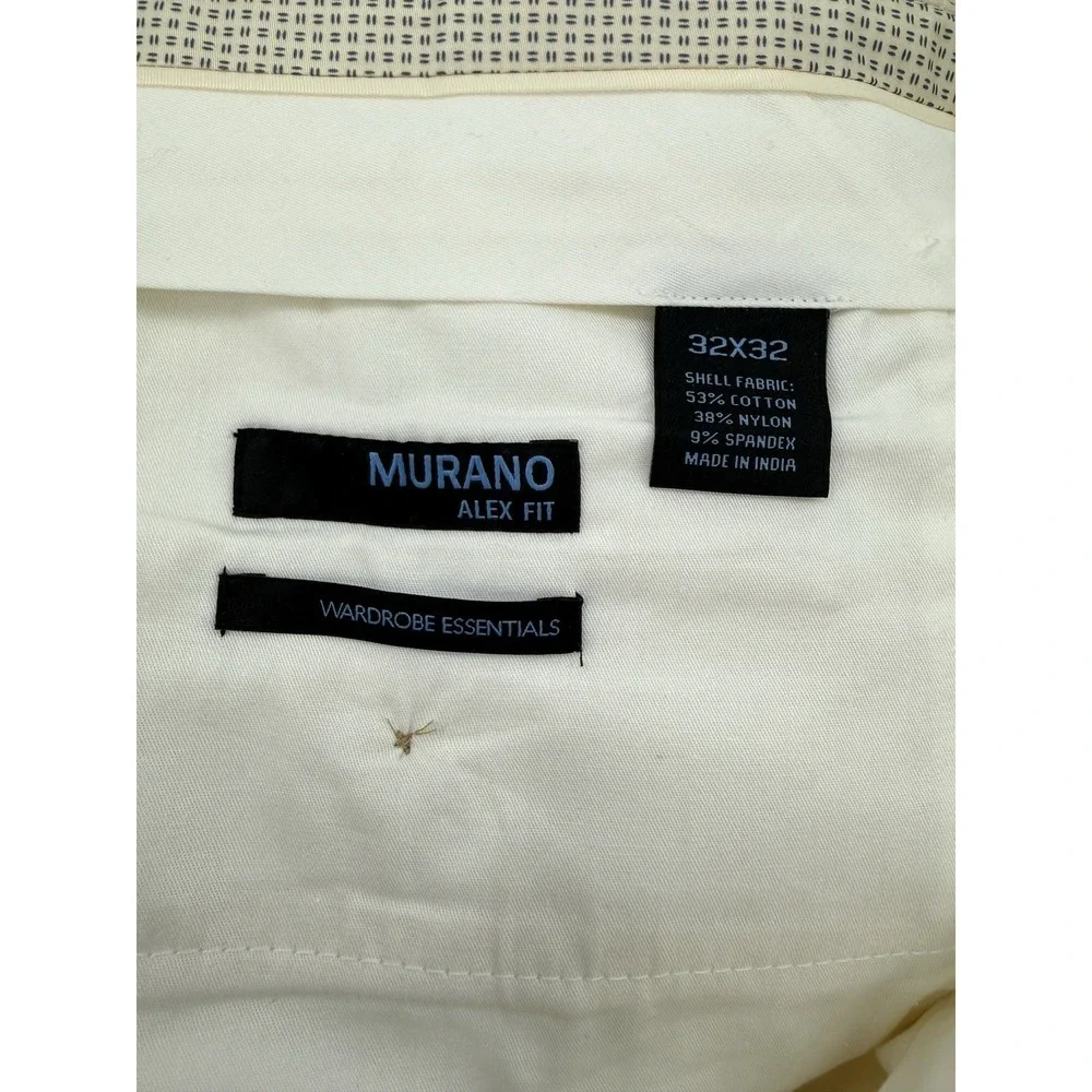 Murano Alex Slim Fit Dress Pants 32x32 Stone Stretch Flat‎ Front Performance NWT